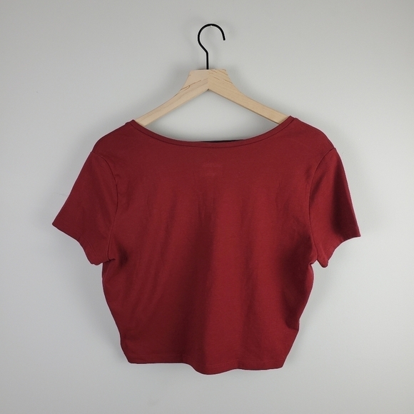 Wild Fable Red Burgundy Crop Tee XXL BNWT - Picture 9 of 9
